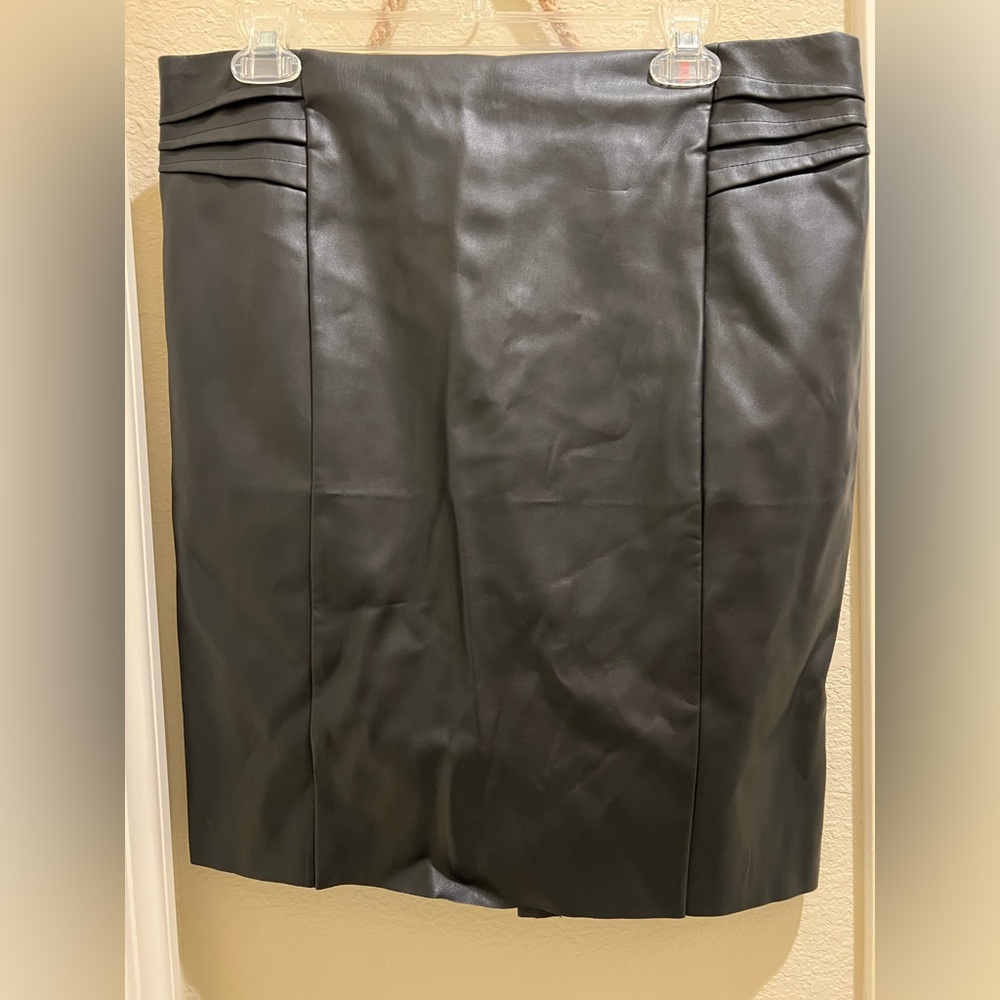 Express Black Pleather Skirt NWT